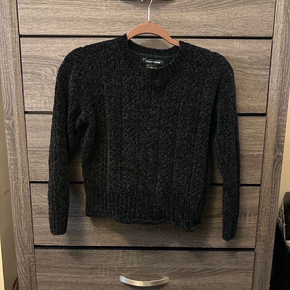 Black Cable Knit Sweater